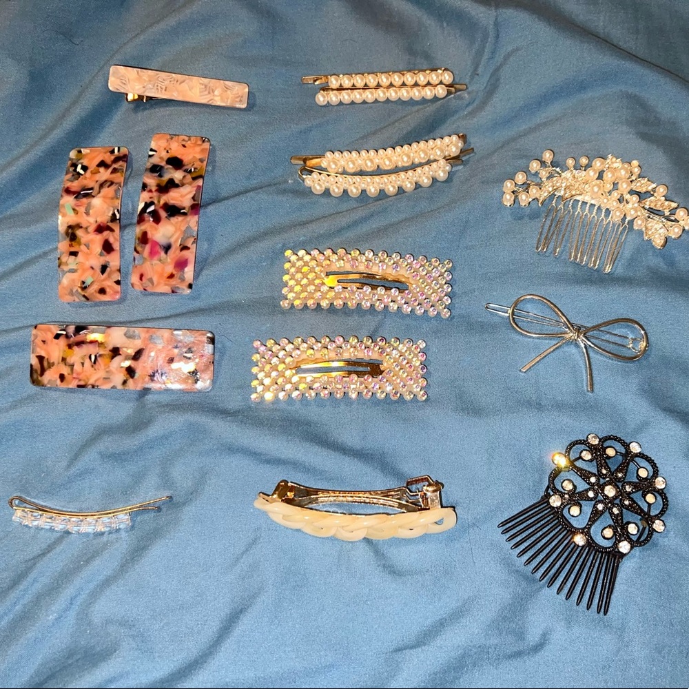 16 Piece Hair Clips, Pins, and Hair Stick Bundle